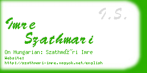 imre szathmari business card